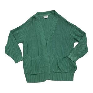 Universal Thread Green Cotton Knit Open Front Cardigan - Womens Size XXL